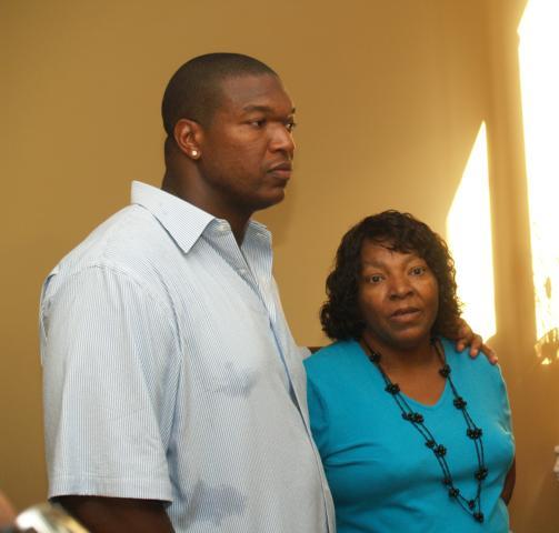 Chris Samuels and mom mother